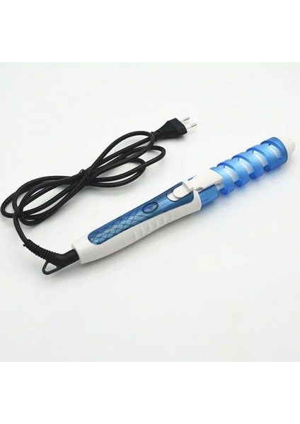 Mavi Profesyonel Elektrikli Doğrultma Demir ve Bukle Makinesi Saç Bigudi 2 In 1 Saç Düzleştirici Düz Ütüler Seramik Şekillendirici Araçları (Yurt Dışından)