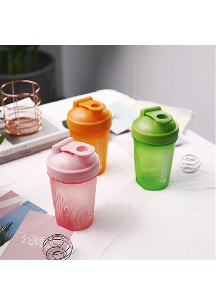 Yeşil 400 ml Spor Spor Su Şişesi Moda Basit Shaker Bardak Protein Tozu Beslenme Milkshake Karıştırma Bardak Ölçekli Su Bardağı (Yurt Dışından) fırsatları