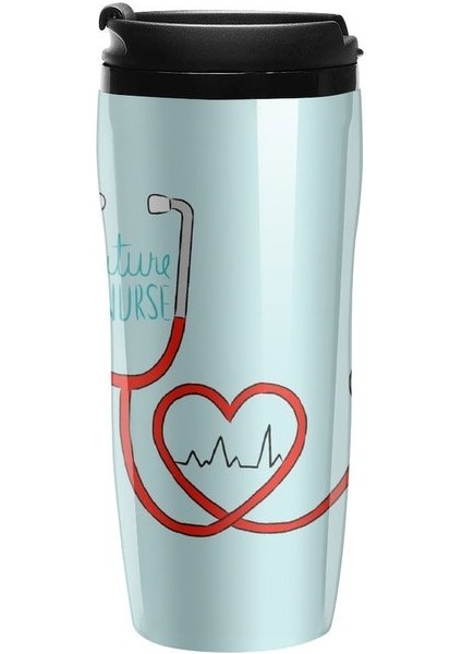 350 ml Yeni Gelecek Hemşire Seyahat Kahve Kupa Kahve Cam Bardak Kahve To Go (Yurt Dışından)