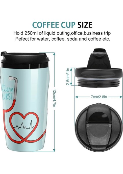 350 ml Yeni Gelecek Hemşire Seyahat Kahve Kupa Kahve Cam Bardak Kahve To Go (Yurt Dışından)
