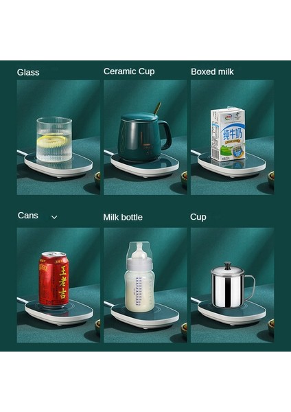 Kırmızı Fincan (Pad Yok) 301-400 ml Kahve Kupa Isıtıcı USB Isıtma Pedi Seramik Bardak Isıtıcı Termostatik Akıllı Zamanlayıcı Isıtma Coaster Ev Ofis Hediye Kupalar Kahve Fincanları (Yurt Dışından)