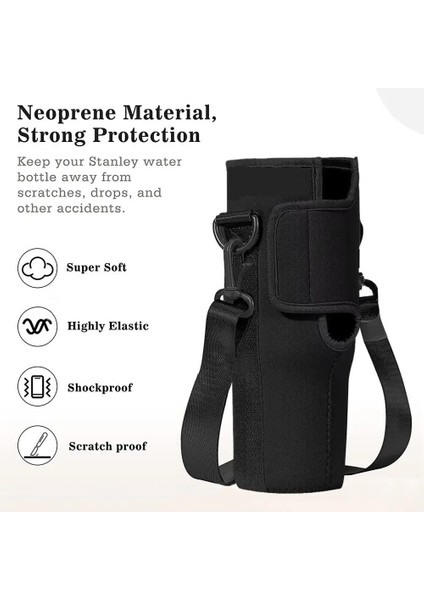 Bir Kayısı 40 Oz Nuovoware Su Şişesi Taşıma Çantası Kılıfı Stanley Quencher Su Şişesi Tutucu Ayarlanabilir Omuz Askısı Kupa Kapağı (Yurt Dışından) indirimleri