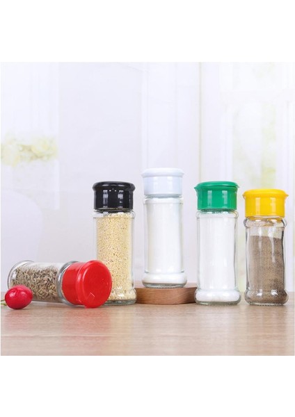 Siyah Plastik Baharat Kavanozları Plastik Şişe Mutfak Tuz ve Biber Çalkalayıcı Baharat Konteyneri Barbekü Çeşni Saklama Kutusu Kapaklı Yiyecek Rafı (Yurt Dışından)