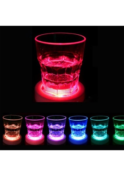 Renkli Işık 3pcs 5pcs Aydınlık Coaster Çıkartmalar LED Bar Içecekler Bardak Altlığı Şarap Likör Şişeleri Coaster Atmosfer Işığı Bardak Etiket Mutfak Aksesuarı (Yurt Dışından)