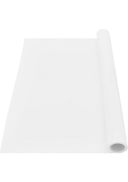 Beyaz Yarı Saydam 60X50 cm Silikon Mat Büyük Servis Altlığı Vinil Masa Mat Isıya Dayanıklı Kaymaz Mutfak Piknik Yemek Tabağı Mat Tezgah Koruyucu Esd Ped (Yurt Dışından)