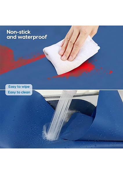 Beyaz Yarı Saydam 60X50 cm Silikon Mat Büyük Servis Altlığı Vinil Masa Mat Isıya Dayanıklı Kaymaz Mutfak Piknik Yemek Tabağı Mat Tezgah Koruyucu Esd Ped (Yurt Dışından)