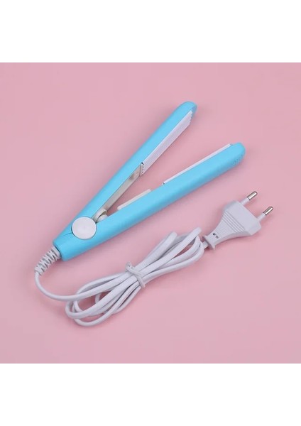 Mavi 1 Adet Mini Saç Demir Pembe Oluklu Levha Elektrikli Bukle Makinesi Kıvırmak Modelleme Araçları Mini Saç Düzleştirme Oluklu Demir (Yurt Dışından)