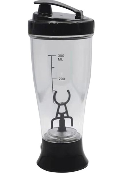 Siyah 350 ml Elektrikli Protein Tozu Karıştırma Fincan Taşınabilir Süt Kahve Blender Su Isıtıcısı Seyahat Spor Salonu Eğitim Shaker Şişeleri (Yurt Dışından)