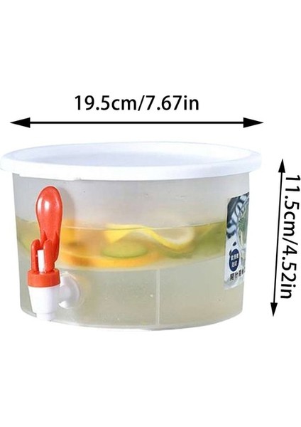 Yuvarlak Şekil 2.5l Yeni Büyük Buzdolabı Musluklu Soğuk Su Isıtıcısı Limonata Şişesi Drinkware Su Isıtıcısı Pot Içecek Sebili Soğuk Su Kovası Mutfak (Yurt Dışından)