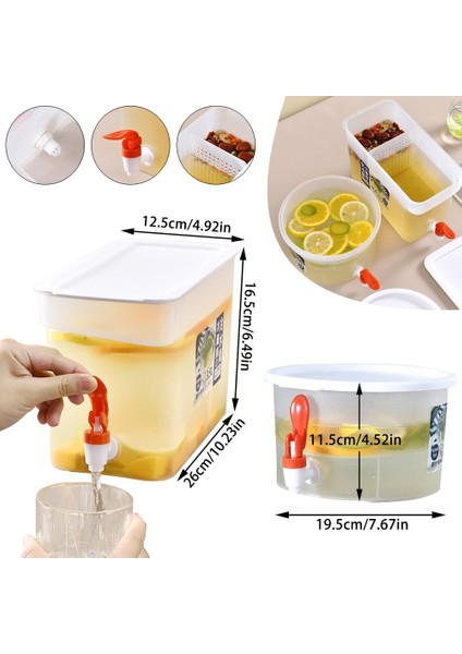 Yuvarlak Şekil 2.5l Yeni Büyük Buzdolabı Musluklu Soğuk Su Isıtıcısı Limonata Şişesi Drinkware Su Isıtıcısı Pot Içecek Sebili Soğuk Su Kovası Mutfak (Yurt Dışından) fiyatları