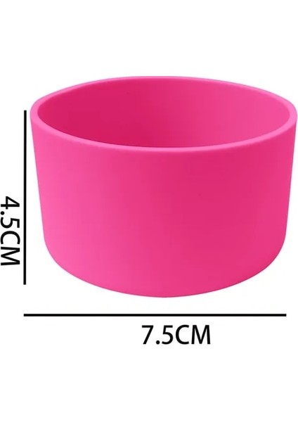 Gül Kırmızı 7.5cm 32OZ-40OZ 7.5/9cm Silikon Bardak Alt Koruyucu Kapak Bardak Tutucu Bardak Alt Kapak 90MM Termos Şişe Tabanı Yalıtım Kılıfı (Yurt Dışından)