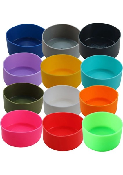 Gül Kırmızı 7.5cm 32OZ-40OZ 7.5/9cm Silikon Bardak Alt Koruyucu Kapak Bardak Tutucu Bardak Alt Kapak 90MM Termos Şişe Tabanı Yalıtım Kılıfı (Yurt Dışından)