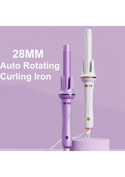 Gül Kırmızı Au 28MM Tek Varil Seramik Bukle Makinesi Otomatik Rotasyon Saç Bigudi Demir Saç Kıvırma Çubuğu Saç Waver Saç Şekillendirici Araçları (Yurt Dışından) fiyatları