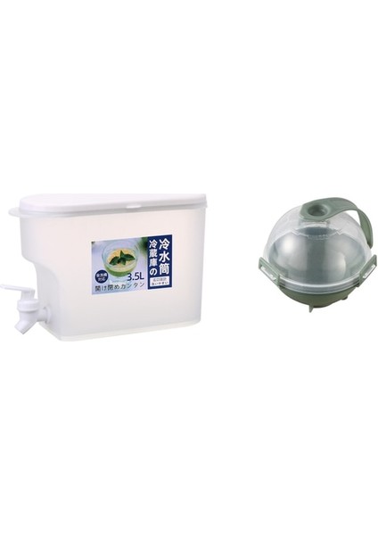 Beyaz Sürahi Set2 Içecek Içecek Dispenseri 3.5l Buzdolabı Soğuk Su Isıtıcısı Kovası Musluklu Limonata Şişesi Büyük Kapasiteli Drinkware Suyu Su Sürahisi (Yurt Dışından)