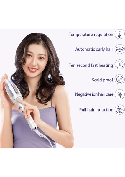 Negatif Iyon Olmadan Bize Otomatik Saç Bigudi Sopa Negatif Iyon Elektrikli Seramik Bigudi Hızlı Isıtma Dönen Sihirli Curling Demir Saç Bakımı Şekillendirici Aracı (Yurt Dışından) modelleri