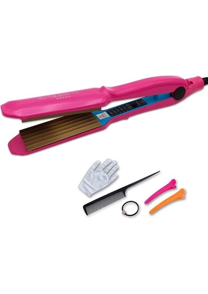 Otomatik Değil-Kutu Yok Us Oluklu Düzleştirici Otomatik Saç Bigudi Curling Ütüler Profesyonel Kıvırcık Demir Maşa Saç Waver Curlers (Yurt Dışından)