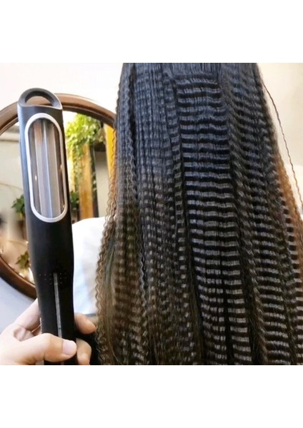 Otomatik Değil-Kutu Yok Us Oluklu Düzleştirici Otomatik Saç Bigudi Curling Ütüler Profesyonel Kıvırcık Demir Maşa Saç Waver Curlers (Yurt Dışından)