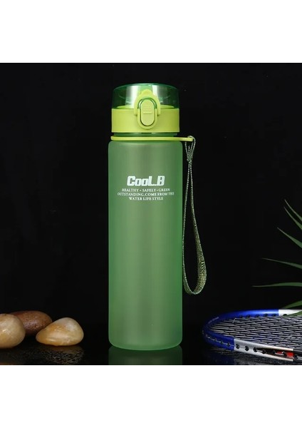 Buzlu Yeşil 560 ml Yaratıcı Kabak Su Şişesi Hediye Kupası Mermi Atlama Kapağı Plastik Su Bardağı Buzlu Spor Taşınabilir Öğrenci Uzay Kupası Su Şişeleri (Yurt Dışından)