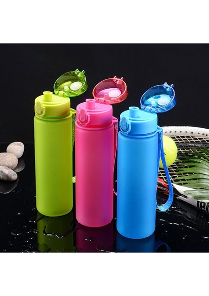 Buzlu Yeşil 560 ml Yaratıcı Kabak Su Şişesi Hediye Kupası Mermi Atlama Kapağı Plastik Su Bardağı Buzlu Spor Taşınabilir Öğrenci Uzay Kupası Su Şişeleri (Yurt Dışından) modelleri