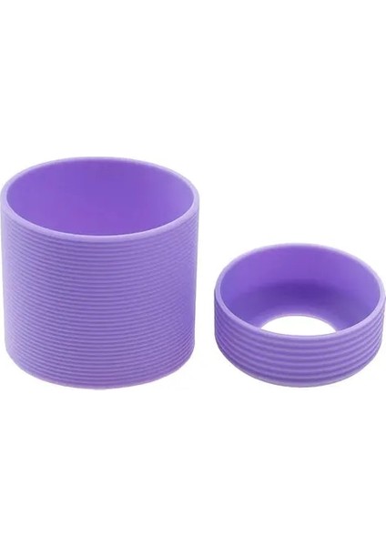 Mor Silikon Dünya 2 Adet/takım 6.5 cm Silikon Bardak Kapağı Çizgili Isı Yalıtımlı Cam Bardak Kol 65 mm Silikon Bardak Alt Kapak (Yurt Dışından) fiyatları