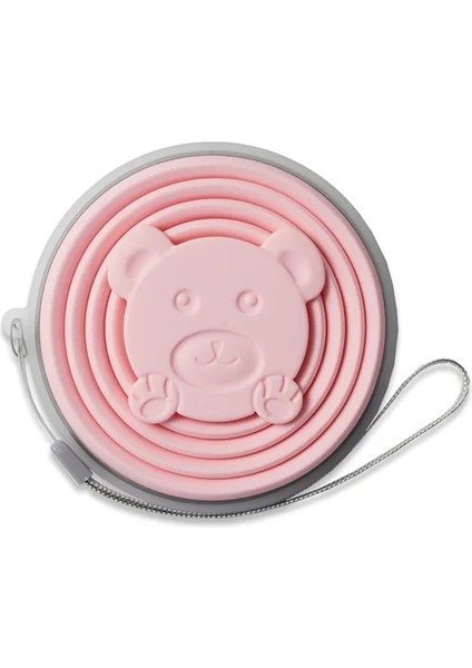 Pembe 180ML Katlanır Bardak Katlanabilir Katlanabilir Teleskopik Silikon Su Şişesi Açık Seyahat Çocuk Bardak Çay Fincanı Ware Sürahi Içecek Su Copa (Yurt Dışından)