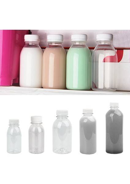 D Gösterildiği Gibi Plastik Süt Şişesi Şeffaf Plastik Süt Saklama Şişeleri Içecek Içme Şişeleri Dış Mekan Için Şeffaf Süt Su Suyu Şişesi (Yurt Dışından)