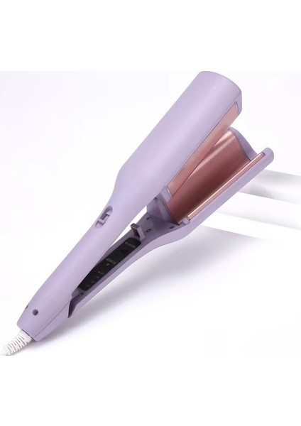 Mor Kutu Yok Bize 32MM Saç Dalgası Curling Demir Profesyonel Fransız Yumurta Rulo Saç Bigudi Oluklu Dalgalı Şekillendirici Hızlı Isıtma Hacim Veren Şekillendirici Aracı (Yurt Dışından)