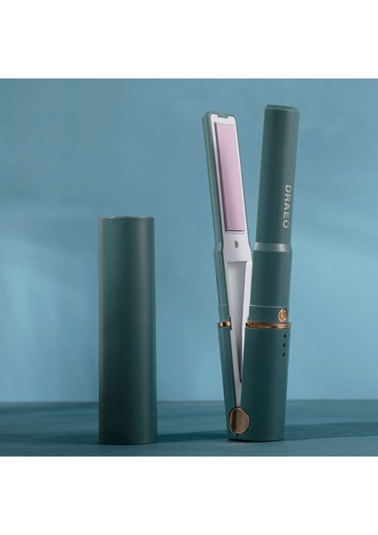 Koyu Yeşil Taşınabilir Mini Kablosuz Bukle Makinesi USB Şarj Edilebilir Saç Düzleştirici Haddeleme Saç Düzleştirici Şekillendirici Araçları (Yurt Dışından)