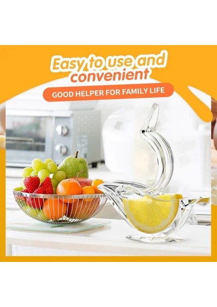 Temizle 2 Adet Manuel Limon Sıkacağı Şeffaf Akrilik Elegance Kuş Şekli Limon Dilim Sıkacağı Mutfak Gereçleri Alet (Yurt Dışından) indirimleri