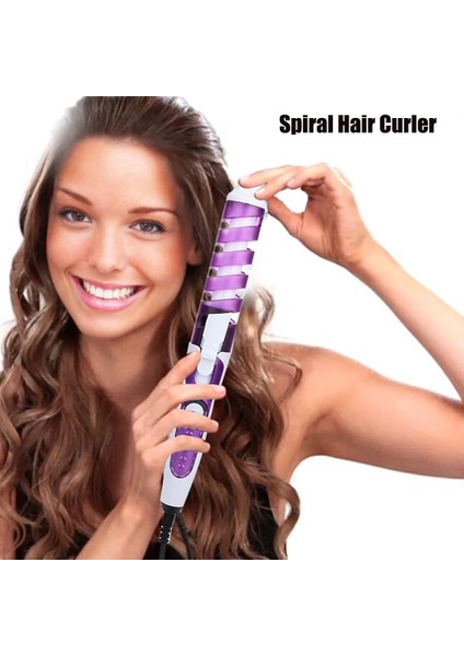 Mavi Ab Spiral Saç Bigudi Profesyonel Elektrikli Salon Seramik Saç Maşası Taşınabilir Sihirli Waver Şekillendirici Araçları Saç Kıvırma Çubuğu (Yurt Dışından) modelleri