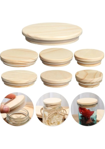 62MM Yeniden Kullanılabilir Şişe Sızdırmazlık Kapakları Uyumlu Mutfak Organizasyon Geniş Ağız Kapağı Ahşap Kapaklar Konserve Depolama Cam Turşu Kavanozu Kapağı (Yurt Dışından) fiyatları