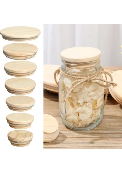 62MM Yeniden Kullanılabilir Şişe Sızdırmazlık Kapakları Uyumlu Mutfak Organizasyon Geniş Ağız Kapağı Ahşap Kapaklar Konserve Depolama Cam Turşu Kavanozu Kapağı (Yurt Dışından) fırsatları