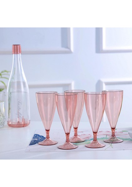 Pembe 5 Adet Taşınabilir Seyahat Şarap Bardağı Seti Yaratıcı Plastik Bira Içecek Meyve Suyu Fincanı Şampanya Bardakları Kokteyl Kadehi ile Saklama Kutusu (Yurt Dışından)