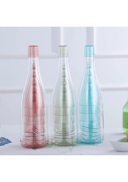 Pembe 5 Adet Taşınabilir Seyahat Şarap Bardağı Seti Yaratıcı Plastik Bira Içecek Meyve Suyu Fincanı Şampanya Bardakları Kokteyl Kadehi ile Saklama Kutusu (Yurt Dışından)