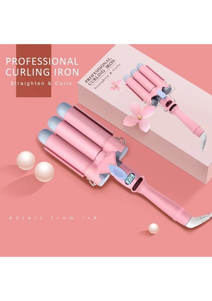 Pembe 25MM Abd LCD Bukle Makinesi Seramik Modelleme Aracı Bukle Makinesi Elektrikli Saç Bigudi Rulo Saç Kıvırma Çubuğu Pembe Yumurta Bukleler (Yurt Dışından)