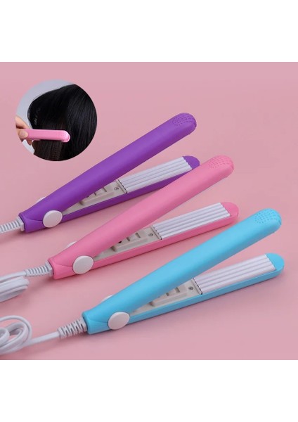 Mor Bukle Makinesi Mini Saç Demir Pembe Oluklu Plaka Elektrikli Bukle Makinesi Saç Sanat Şekillendirici Araçları (Yurt Dışından) fırsatları