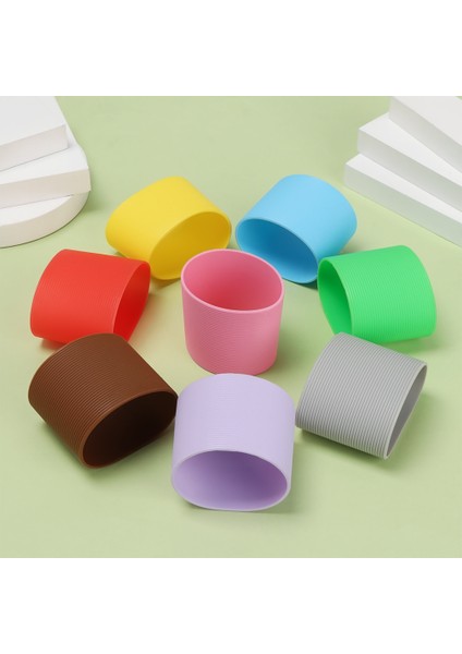 Şeffaf-5.5 cm Silikon Kaymaz Kupa Kol Cam Şişe Kapağı Bardak Kol Kupalar Seramik Kahve Fincanları Için Isı Yalıtım Şişe Kollu Sarma (Yurt Dışından)