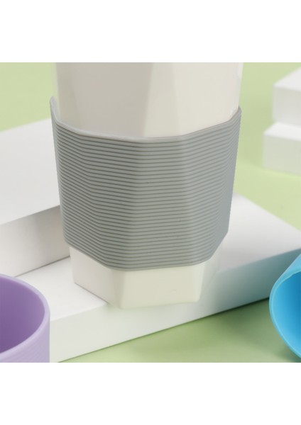 Şeffaf-5.5 cm Silikon Kaymaz Kupa Kol Cam Şişe Kapağı Bardak Kol Kupalar Seramik Kahve Fincanları Için Isı Yalıtım Şişe Kollu Sarma (Yurt Dışından)