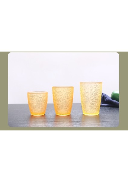 Turuncu 280ML Meyve Suyu Bardağı 200ML 360ML Renkli Akrilik Çevre Koruma Anti-Sıcak Anti-Sonbahar Bira Çay Bardağı Bar Restoran Ev Eşyaları (Yurt Dışından)