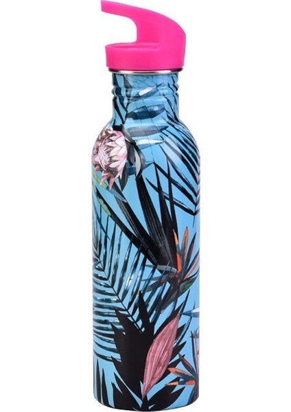 Stil C 750ML Bu Paslanmaz Çelik Spor Bardağı, Büyük Kapasiteli ve Taşınabilir Pipetli ve Kapaklı Bardak ile Açık Hava Maceralarına Hazır Olun (Yurt Dışından)
