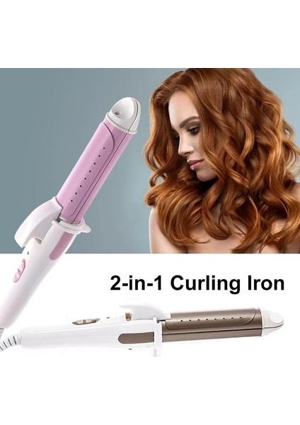 Pembe Ab 2 In 1 Mini Taşınabilir Seramik Saç Bigudi 28MM Bukle Makinesi Saç Düzleştirici Plakalar Islak ve Kuru Çift Kullanımlı Saç Şekillendirici Araçları (Yurt Dışından) fiyatları