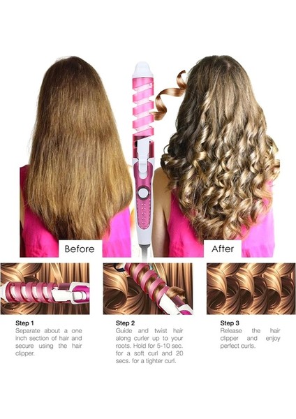 Pembe Abd Taşınabilir Saç Bigudi Rulo Spiral Bukle Makinesi Salon Elektrikli Saç Bigudi Güzellik Saç Kıvırma Çubuğu Profesyonel Saç Şekillendirici Güzellik (Yurt Dışından) fırsatları