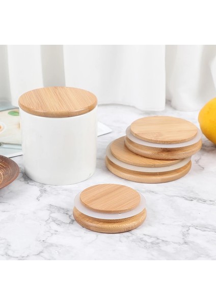 95MM (Iç) 1 Adet Bambu Kapaklı Cam Turşu Kavanozu Kapakları Sızdırmaz Silikon Sızdırmazlık Ahşap Kapaklar Içme Kavanoz Mutfak Malzemeleri (Yurt Dışından) indirimleri