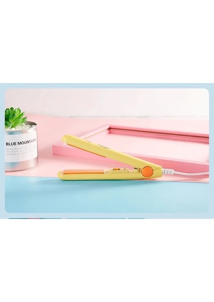Sarı Cn Taşınabilir Mini Saç Maşası Doğrultma Demir Çok Fonksiyonlu Curling ve Doğrultma Aracı Saç Şekillendirici Araçları Saç Bigudi (Yurt Dışından)