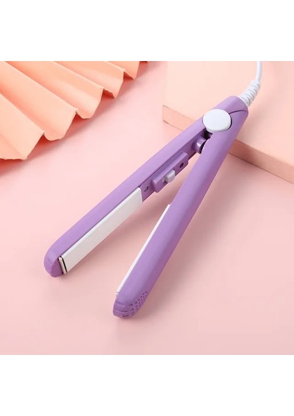 Mor Düz Saç Ab Mini Elektrikli Saç Crimper Haşlanma Geçirmez Iyonik Sıcak Tarak Saç Şekillendirici Seyahat Kurutucular Şekillendirici Aracı Saç Düzleştirici Bigudi (Yurt Dışından)