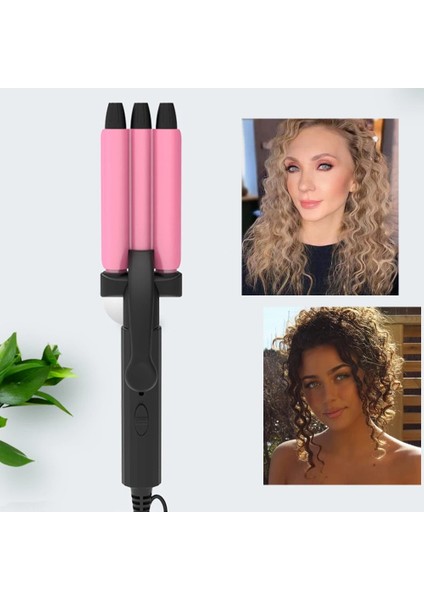 Ab Seramik 3 Varil Saç Bigudi 13MM Hızlı Isıtma 390°F Üçlü Namlu Saç Maşası Değnek Küçük Bukleler Şekillendirici Araçları Çift Voltaj (Yurt Dışından)