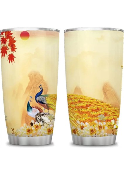 Kadınlar Için Stil 5 Tavuskuşu Hediyeleri Paslanmaz Çelik Yalıtımlı Bardak Kapaklı 20OZ -Seyahat Kahve Kupaları - Kadınlar Için Doğum Günü Yılbaşı Hediyeleri (Yurt Dışından) modelleri