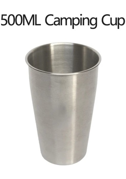 500 ml Açık Kamp Bardak 2/4/6 Adet Set 304 Paslanmaz Çelik Su Çay Bira Kahve Piknik Barbekü Barbekü Yürüyüş Soğuk Içecekler Taşınabilir (Yurt Dışından) fiyatları