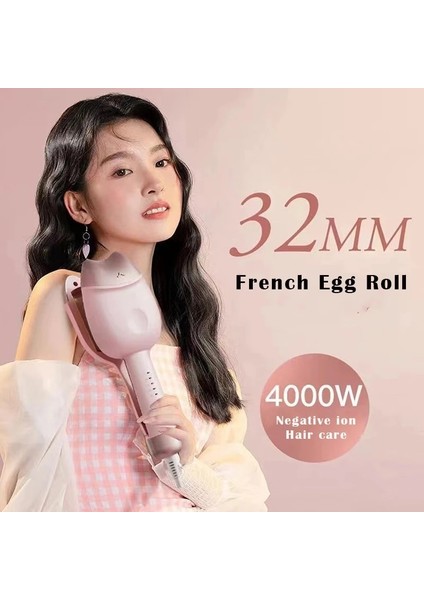 32MM Pembe Us 32MM Kedi Kulak 2 Varil Seramik Yumurta Ruloları Curling Ütüler Büyük Dalgalar Saç Bigudi Mini Curling Saç Ütüler Saç Şekillendirici Araçlar (Yurt Dışından)