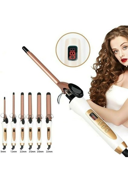 Ingıltere 13MM Profesyonel Elektrikli Seramik Saç Bigudi LED Bukle Makinesi Rulo Bukleler Değnek Waver Moda Şekillendirici Araçları 9/13/22/25/28/32MM (Yurt Dışından)